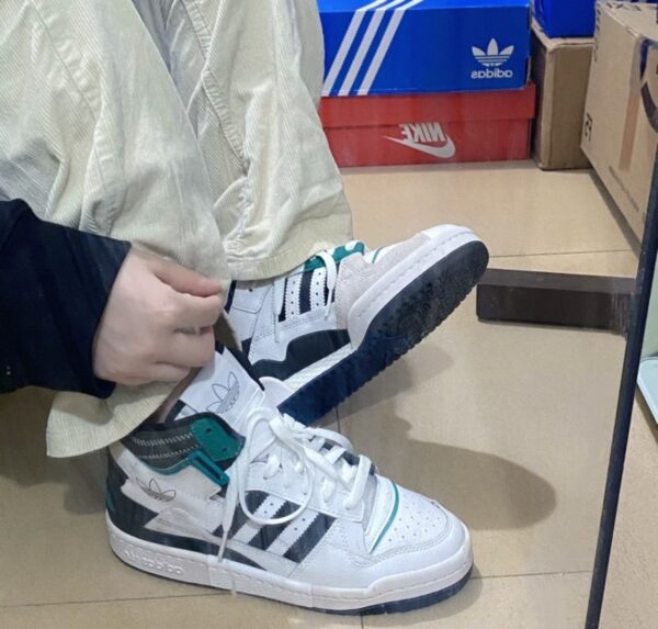 Giày Adidas Forum Exhibit Mid Green White H01921 - Ảnh 4