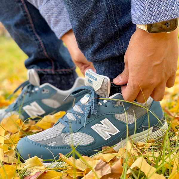 Giày New Balance 991 Made In England 'Grey Blue' M991BSG - Ảnh 8