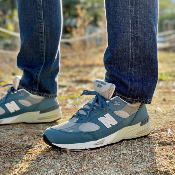 Giày New Balance 991 Made In England 'Grey Blue' M991BSG - Ảnh 9