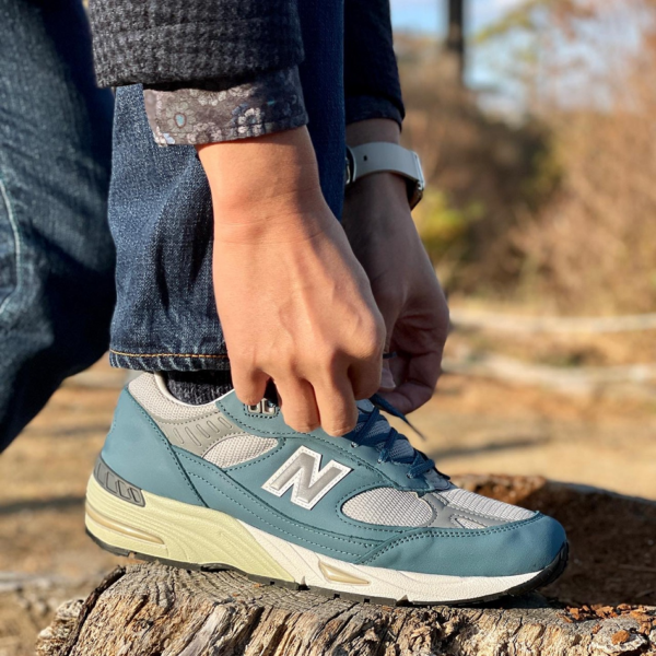 Giày New Balance 991 Made In England 'Grey Blue' M991BSG - Ảnh 7