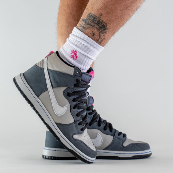 Giày Nike SB Dunk High Pro 'Medium Grey Pink' DJ9800-001 - Ảnh 2