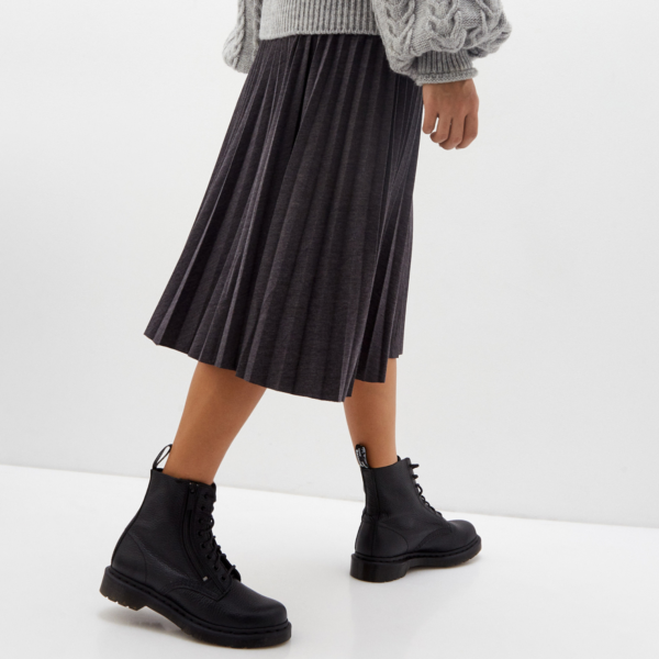 Giày Dr.Martens 1460 Pascal Women's Leather Zipper 'Black' 22008001 - Ảnh 2