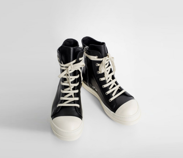 Giày Rick Owens Leather Ramones Sneakers RU21S6890 - Ảnh 5