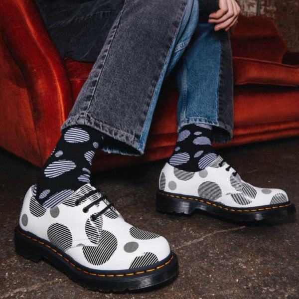 Giày Dr.Martens 1461Polka Dot Smooth 'White Black' 26877101 - Ảnh 2