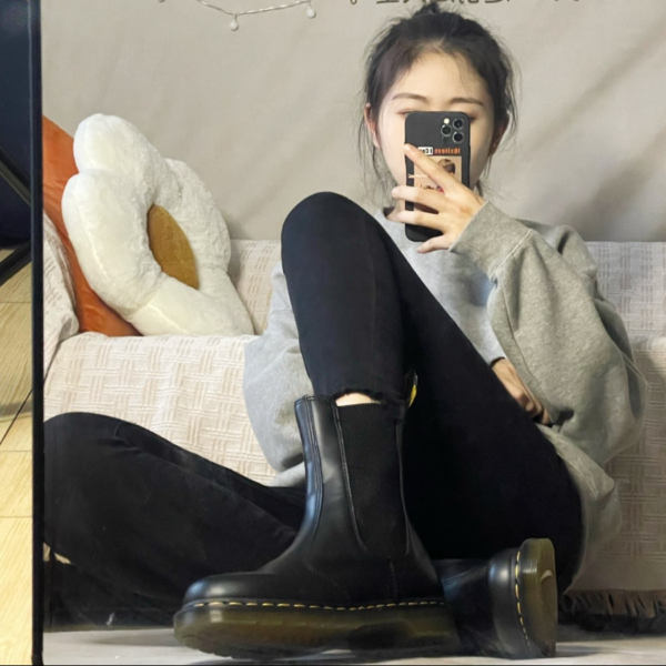 Giày Dr.Martens 2976 Hi Smooth Leather 'Black' 26964001 - Ảnh 3