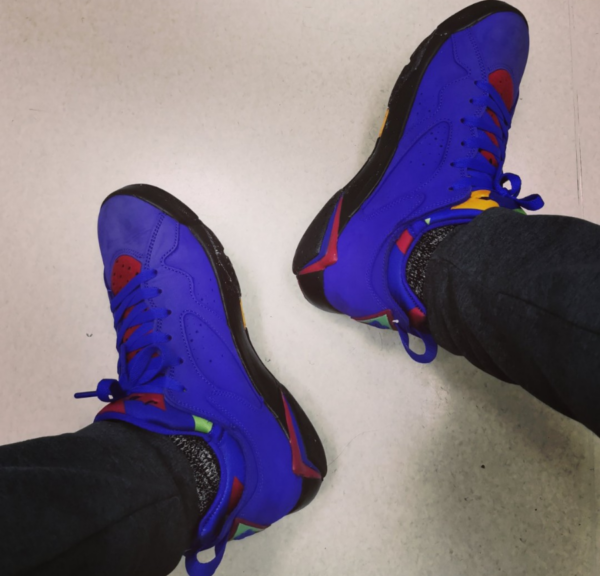 Giày Nike Air Jordan 7 Retro Low NRG 'Bright Concord' AR4422-407 - Ảnh 3