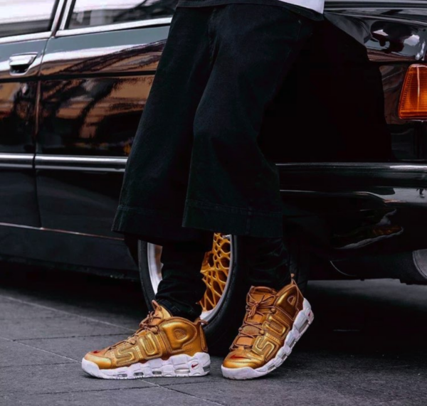 Giày Nike Supreme x Air More Uptempo 'Metallic Gold' 902290-700 - Ảnh 8