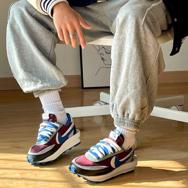 Giày Nike Sacai x Undercover x LDWaffle 'Night Maroon Team Royal' DJ4877-600 - Ảnh 5