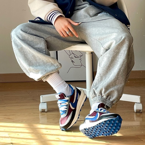 Giày Nike Sacai x Undercover x LDWaffle 'Night Maroon Team Royal' DJ4877-600 - Ảnh 6