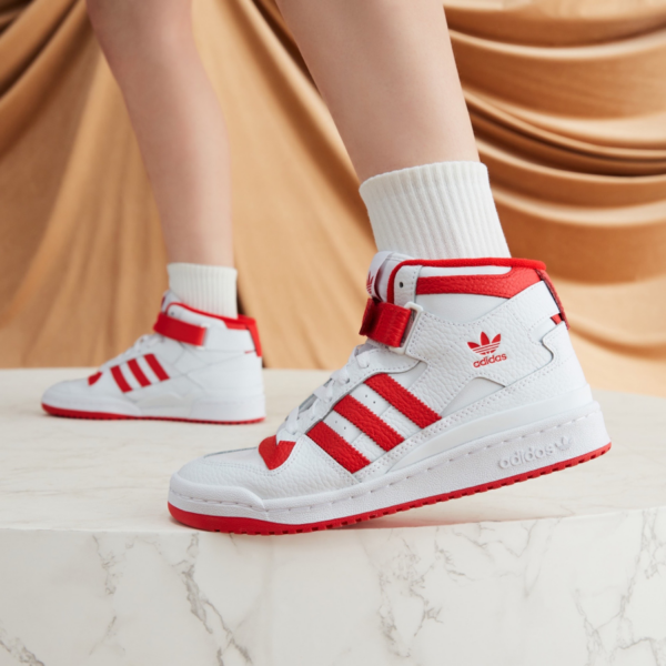 Giày Adidas Originals Forum Mid 'White Red' GY5819 - Ảnh 2