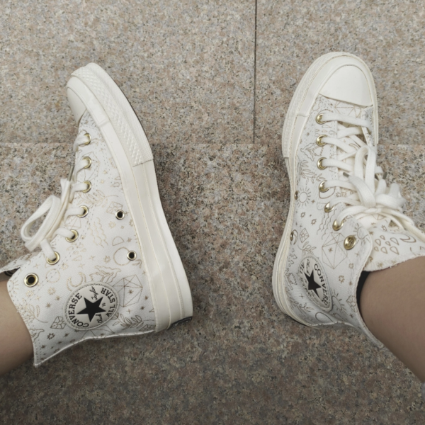 Giay Converse Chuck Taylor All-Star 70 Hi Elements Print 'Egret Gold' A02207C