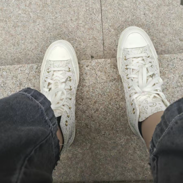 Giay Converse Chuck Taylor All-Star 70 Hi Elements Print 'Egret Gold' A02207C