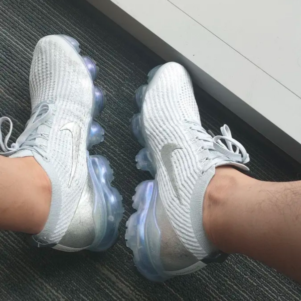 Giày Nike Wmns Air VaporMax Flyknit 3 'White Silver' AJ6910-101 - Ảnh 2