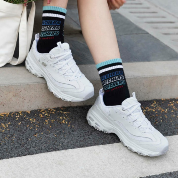 Giày Skechers D'Lites Glamour Feels Chunky Sneakers 'White' 13087-WSL - Ảnh 4