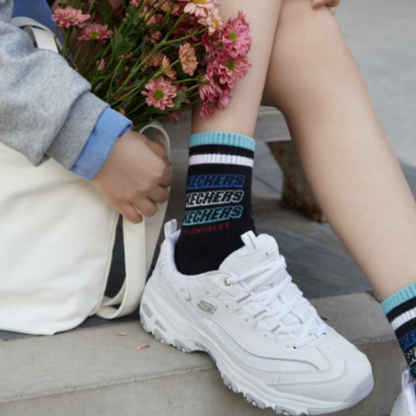 Giày Skechers D'Lites Glamour Feels Chunky Sneakers 'White' 13087-WSL - Ảnh 5