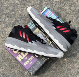 Giay Adidas Dame 'Black Grey Red' HR1558