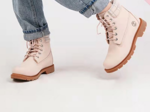 Giay Timberland Women's Light Pink Nubuck Leather 6-inch Boots A2BBR662