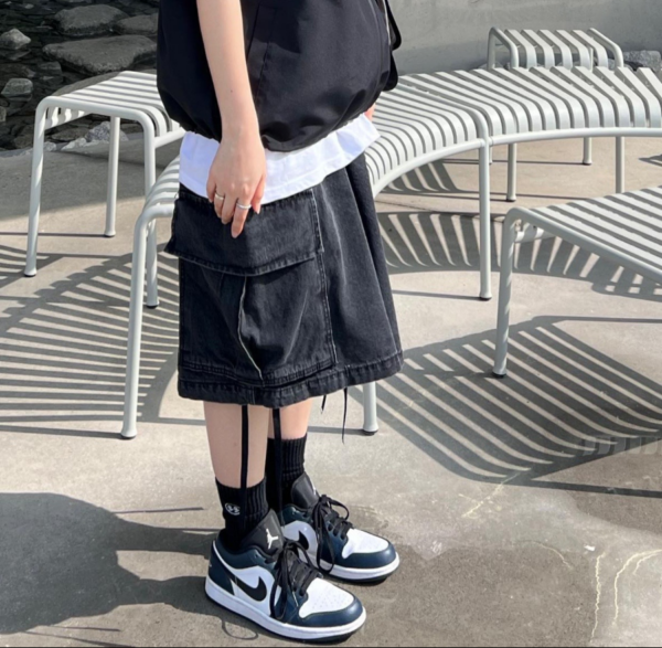 Giày Nike Air Jordan 1 Low GS 'Armory Navy' 553560-411 - Ảnh 5
