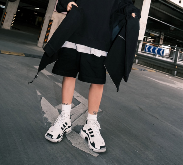 Giày Balenciaga x Adidas Triple S 'White Black' 710021-W2ZB1-9112 - Ảnh 4
