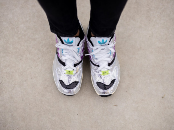 Giày Adidas W ZX 4000 Silver Blue Purple FY4826 - Ảnh 2