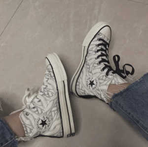 Giay Converse Wmns Chuck 70 High 'Runway Cable Egret Black' 568674C