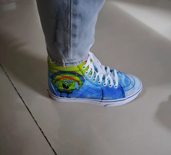 Giày Vans SpongeBob SquarePants x Sk8-Hi 38 DX 'Imaginaaation' VN0A32QGZAW - Ảnh 2
