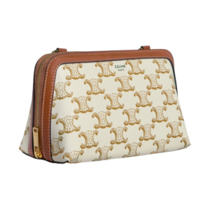 Alternative view of Túi Celine Clutch With Chain Canvas 'White Tan' 10E382CBX-01TA