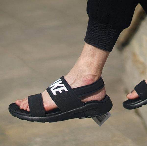 Dép Nike Wmns Tanjun Sandal 'Black White' 882694-001 - Ảnh 4