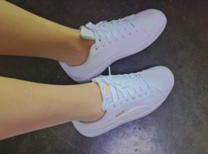 Giay Puma Up Trainers White Gold 372605-07