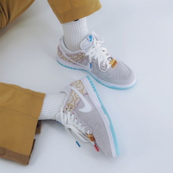 Giày Nike Dunk Low 'Barber Shop Grey' DH7614-500 - Ảnh 4