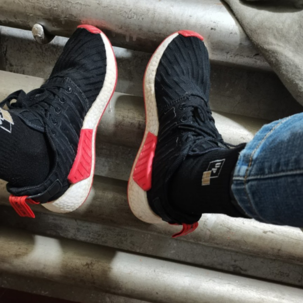 Giày Adidas NMD R2 Primeknit 'Core Black' BA7252 - Ảnh 5