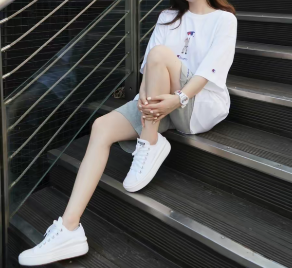 Giày Converse Wmns Chuck Taylor All Star Move Low 'White' 570257C - Ảnh 4