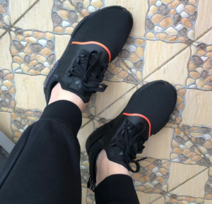 Alternative view of Giày Adidas NMD_R1 'Core Black Solar' EE5085