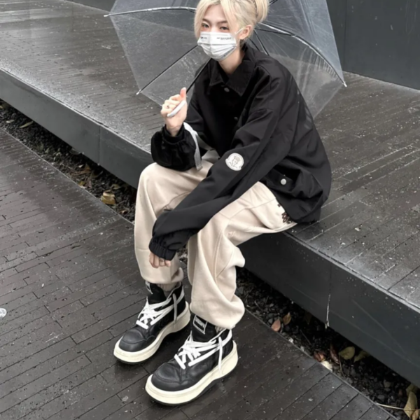 Giày Converse Rick Owens x TURBOWPN Mid 'Black Cloud Cream' 172342C - Ảnh 3