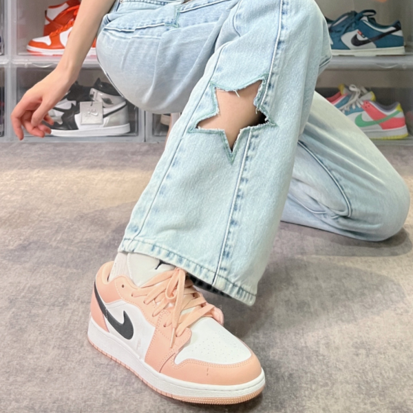 Giày Nike Air Jordan 1 Low GS 'Light Arctic Pink' 553560-800 - Ảnh 3