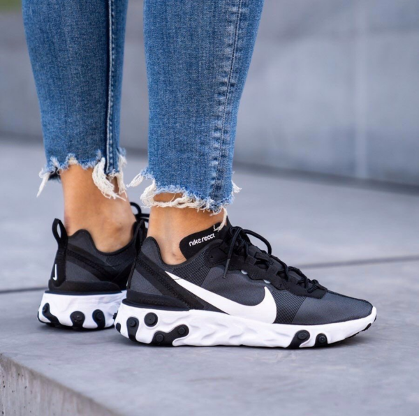 Giày Nike React Element 55 'Black White' BQ6166-003 - Ảnh 3