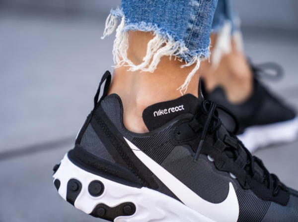 Giày Nike React Element 55 'Black White' BQ6166-003 - Ảnh 4
