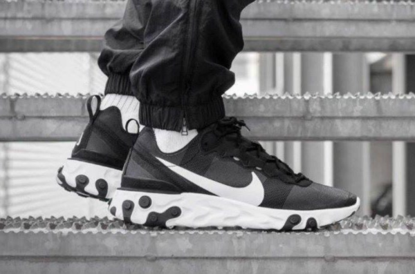 Giày Nike React Element 55 'Black White' BQ6166-003 - Ảnh 6