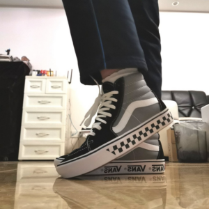 Giay Vans Sk8-Hi ComfyCush 'Tape Mix Black Frost Gray' VN0A3WMBWI6