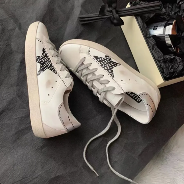 Giày Golden Goose Supper Star 'White Blue' GWF00270 F002474 10654 - Ảnh 3