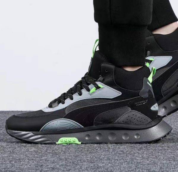Giày Puma Wild Rider Mid WS 'Black Neon' 381598-01 - Ảnh 3
