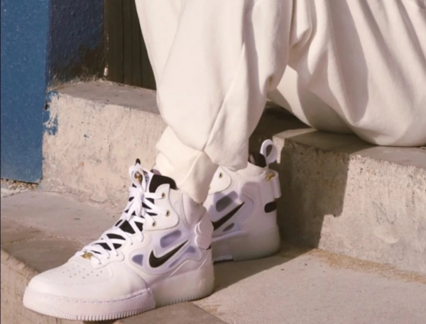 Giày Nike Air Force 1 Mid React '40th Anniversary White Black' DQ7668-100 - Ảnh 5