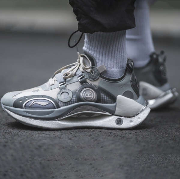 Giày Li Ning Paris Fashion Week 'Gray White' ARHR087-3 - Ảnh 2