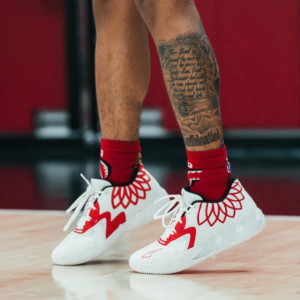 Giay Puma Team Colors 'White High Risk Red' 376941-10