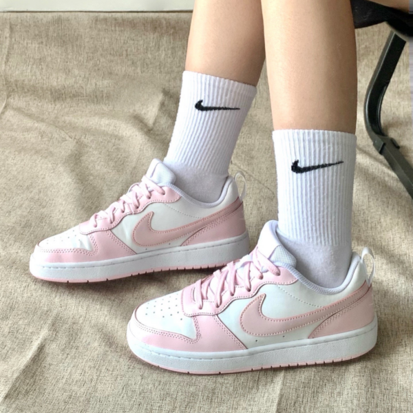 Giày Nike Court Borough 2 SE White 'Pink Foam' DQ0492-100 - Ảnh 5