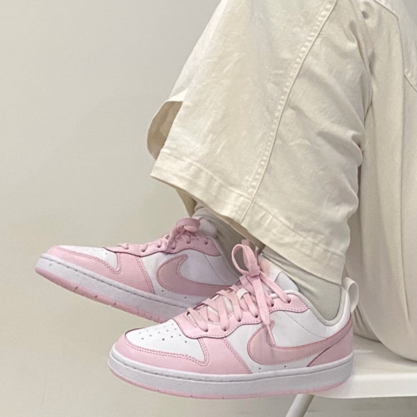Giày Nike Court Borough 2 SE White 'Pink Foam' DQ0492-100 - Ảnh 4