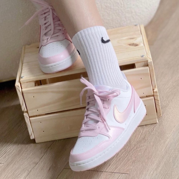 Giày Nike Court Borough 2 SE White 'Pink Foam' DQ0492-100 - Ảnh 3
