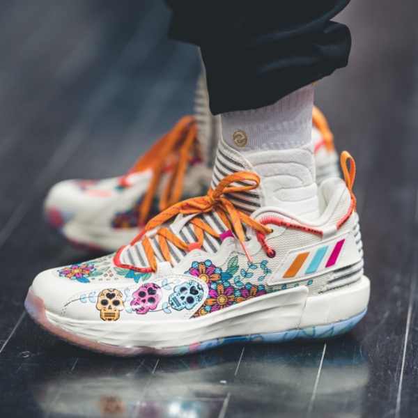 Giày Adidas Dame 7 Extply day Of The Dead 'Cream White' GW3832 - Ảnh 3