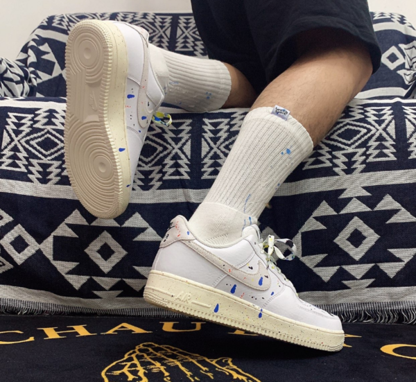 Giày Nike Air Force 1 LV8 3 Paint Splatter Light Grey DJ2598-100 - Ảnh 5