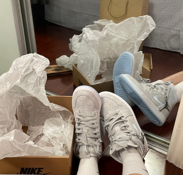 Giày Nike Air Jordan 1 High Comfort 'Cool Grey Light Blue' CT0979-004 - Ảnh 8
